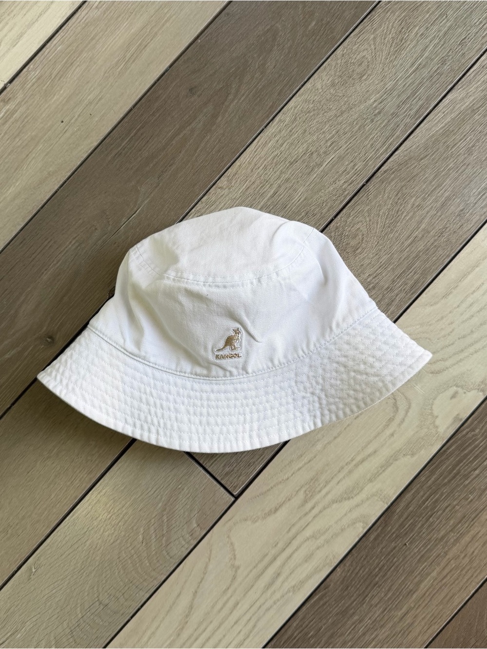 Kangol Washed Bucket Hat - White - Unisex
